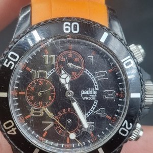 Reloj Pulsera con Malla Naranja y Cronógrafo - imagen 4