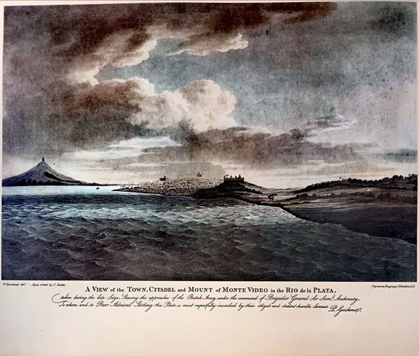Lámina "Vista de Montevideo, Río de la Plata, durante el Sitio Británico" (c. 1807) - imagen 1