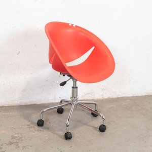Lote siguiente: Sillón de Oficina Giratorio PVC Rojo con Patas Cromadas y Ruedas