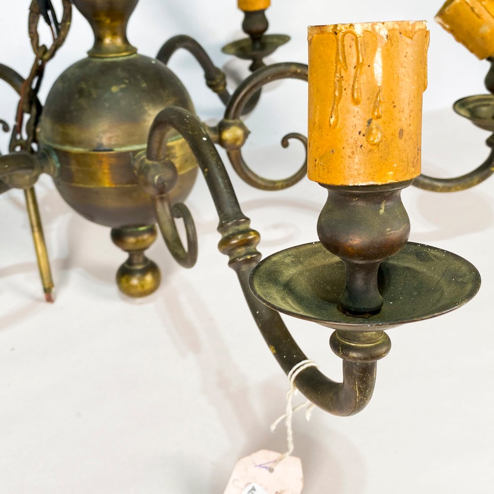 Candelero de bronce con cinco brazos - imagen 2