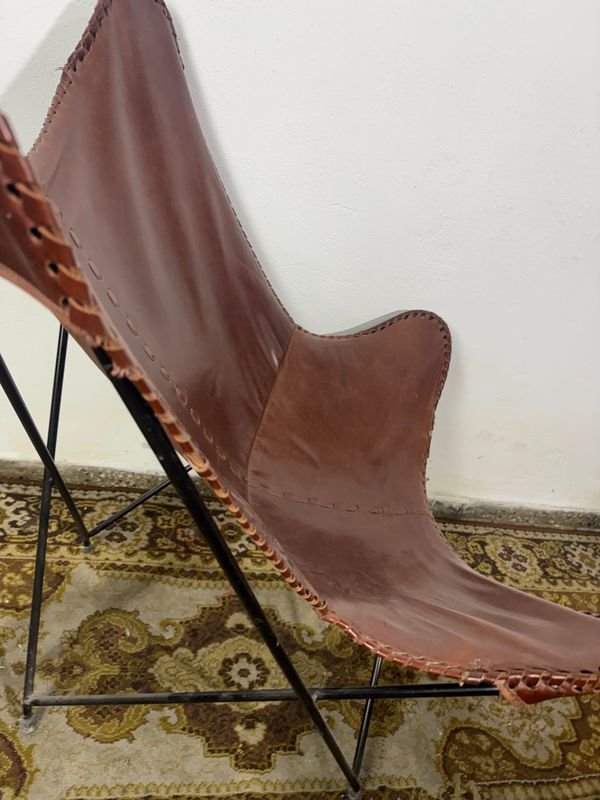 Sillón africano tapizado en cuero para decorar tu hogar - imagen 4