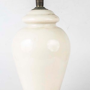 Lámpara de Sobremesa de Loza Blanca Craquelada - imagen 2