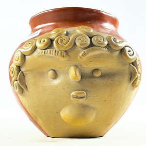Florero de Cerámica con Motivo de Rostro, 15 cm - imagen 4