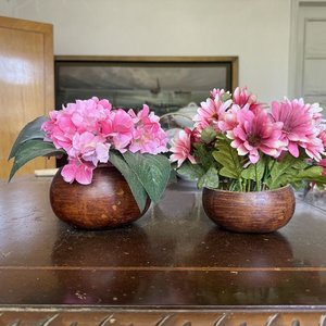 Floreros de Mambu con Flores Artificiales Rosas - imagen 14
