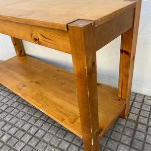 Mesa de Arrime Rústica en Madera Clara - imagen 2