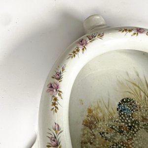 Orinal Victoriano Inglés de Porcelana con Flores y Pato - imagen 5