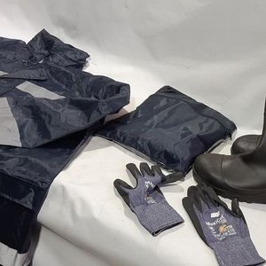 Equipo de Lluvia Completo: Pantalón XL, Campera L, Botas Acero 43 y Guantes - imagen 3