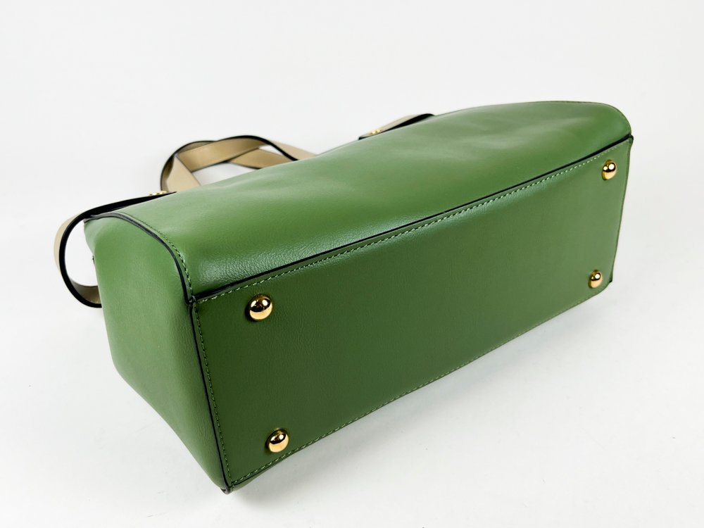 Cartera de Cuero para Dama Zenit en Oliva y Beige - imagen 3