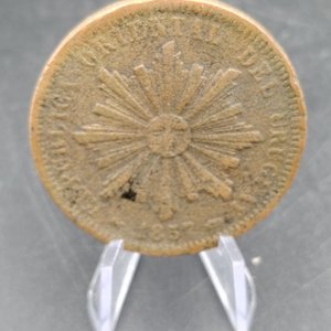 Moneda de Uruguay de 40 Centésimos de 1857 - imagen 4
