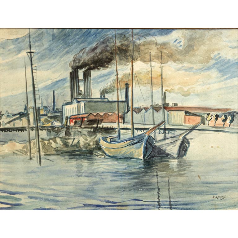 Lote siguiente: Ricardo Aguerre. Capurro – Montevideo. Acuarela, 50 x 68 cm.
