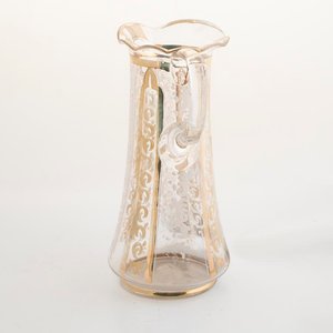 Jarra de Cristal Veneciano con Esmalte Dorado y Diseño Floral - imagen 3