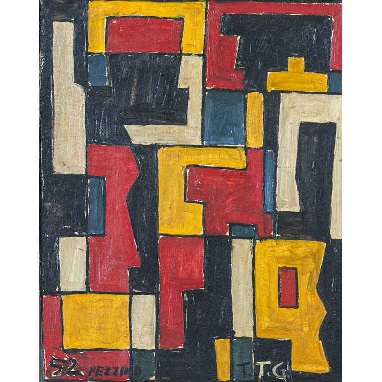 Lote siguiente: Antonio Pezzino. Constructivo. Óleo sobre cartón, 50 x 40 cm.