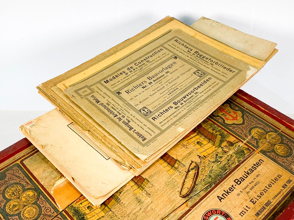 Mecano antiguo con manual y accesorios - imagen 2