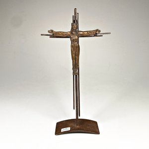 Cruz de Hierro con Cristo de Bronce, Altura 35 cm - imagen 1