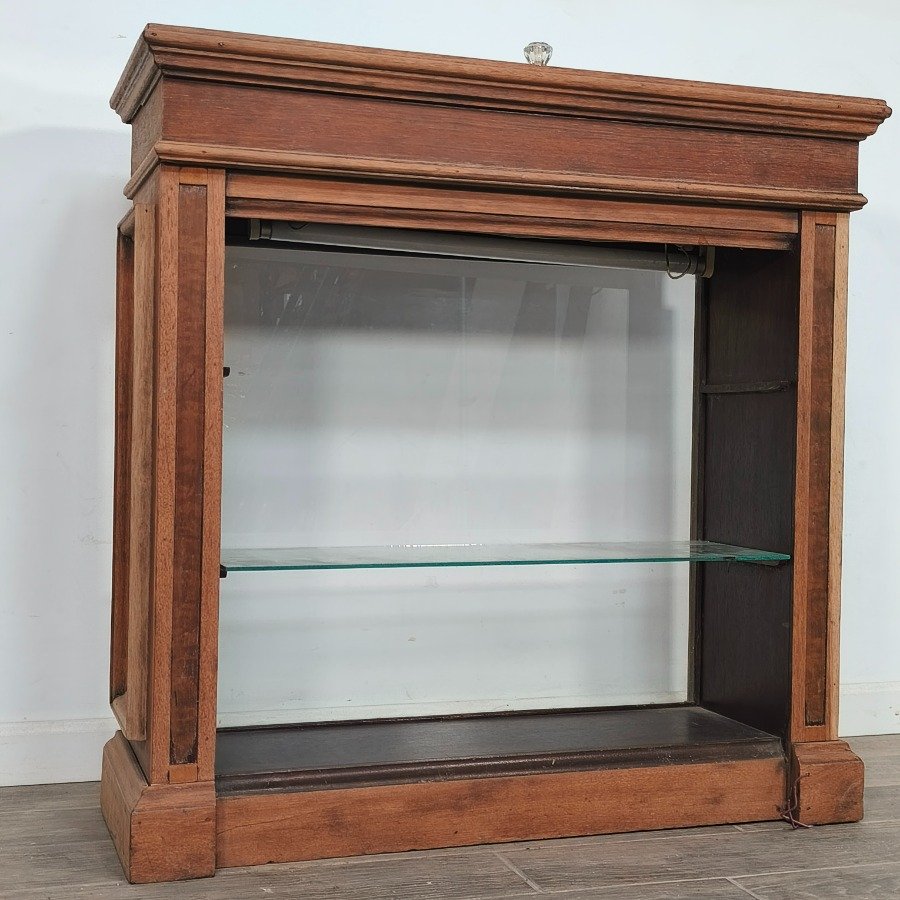 Vitrina de madera con tapa abatible de vidrio - imagen 8