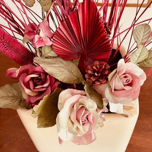 3 Macetones con Arreglos Florales Sintéticos de Interior - imagen 4