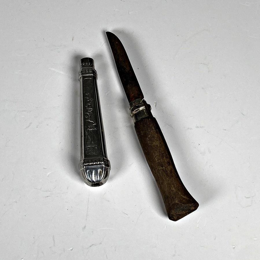 Cabo de Cuchillo Decorado y Navaja Opinel Francesa