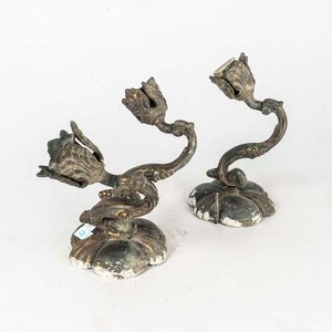 Par de Apliques de Bronce para Limpiar - Uno de Dos Luces y Otro de Una Luz - imagen 2