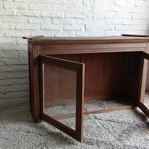 Alzada de Mueble Antigua Madera Pino Brasil con Puertas de Vidrio - imagen 6