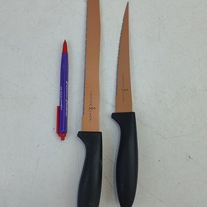 Set 2 Cuchillos Copper Chef Hoja Dentada Revestimiento Cobrizo - imagen 2