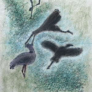 Obra "Teros" de José Cuneo, Pastel sobre Papel - imagen 1