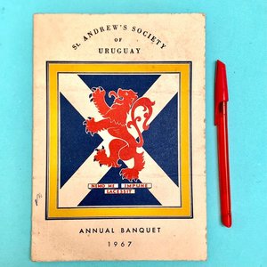 Lote siguiente: Programa Banquete Anual Sociedad de San Andrés Uruguay 1967