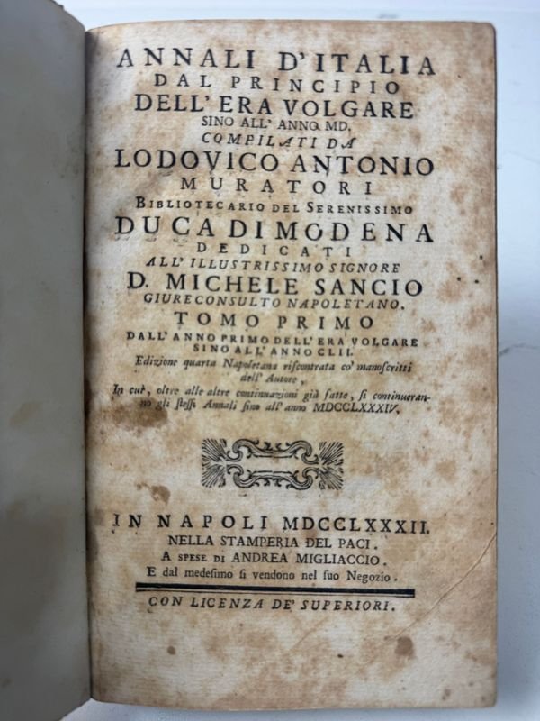 Colección de libros antiguos: Annali d'Italia - imagen 3
