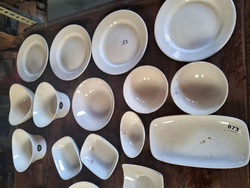 Lote de vajilla de colección, blanco lisas, 16 piezas - imagen 4