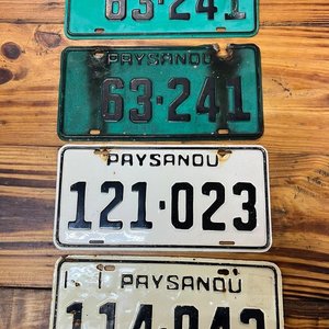 Lote de 4 Matrículas Antiguas Paysandú - imagen 1