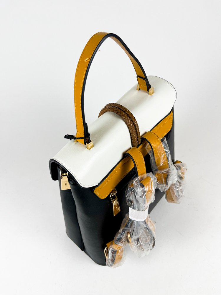 Mochila-Cartera para Dama Zenit, Negro y Blanco - imagen 2