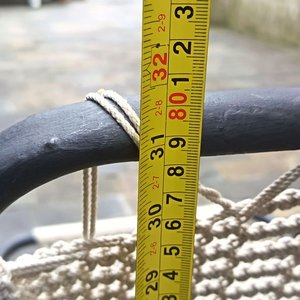 Silla Reposera Plegable Artesanal con Tejido Macramé - imagen 7