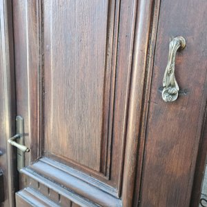 Zaguán antiguo madera dura con herrajes cerradura y llave - imagen 5