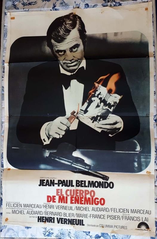 Poster Original "El Cuerpo de mi Enemigo" con Jean-Paul Belmondo (1976)