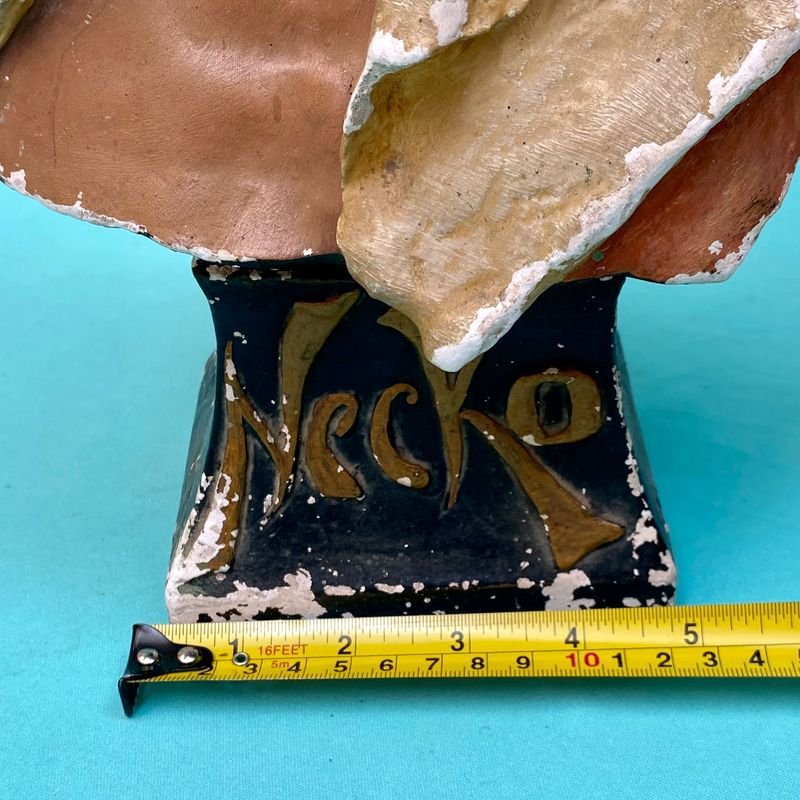 Figura busto de Jeque o Personaje del Medio Oriente en tiza pintada a mano - imagen 10