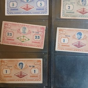 Lote de 7 Billetes "Charrúas Deportivos" Club Defensor (1961) - Colección Futbolística - imagen 3