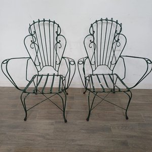 Par de Sillas de Jardín de Hierro con Reposabrazos - imagen 2