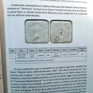 Libro: Las Fichas Utilizadas por las Fábricas de Cerveza en Uruguay - Catálogo Histórico - imagen 8