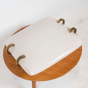 Plafón Rectangular de Acrílico con Agarraderas de Bronce - imagen 1