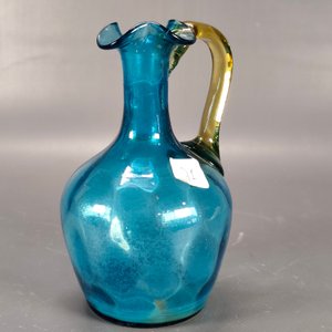 Jarra de Vidrio Azul con Asa Amarilla y Verde - imagen 6