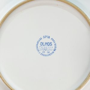 Lote de 24 Platos para Postre de Loza "Olmos" Blancos con Guarda Ancha - imagen 3