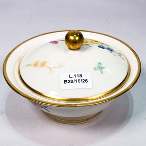 Alhajero de Porcelana Alemana Hutschenreuther Blanco Floral con Detalles Dorados - imagen 2