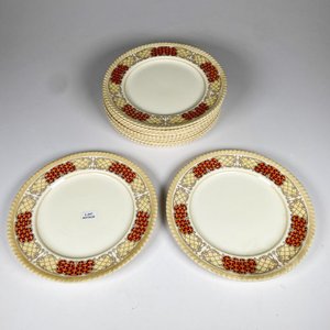 Doce Platos Llanos de Loza Inglesa Johnson Bros "Old English" - imagen 1