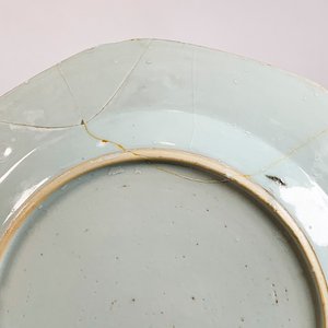 Tres Piezas de Porcelana Oriental Chinaiserie y Floral - imagen 5
