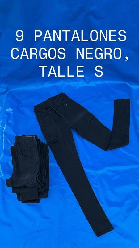 Pantalones Cargos Negros Talla S - imagen 1