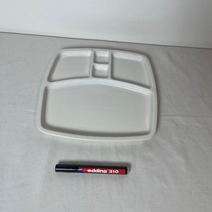 Copetinero de Loza Blanca con 4 Compartimentos - imagen 1