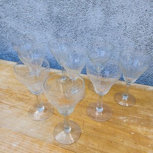 Copas de Cristal Tallado Estilo Vintage - imagen 2