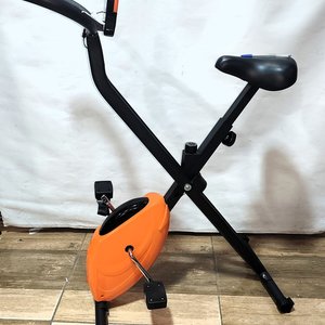 Bicicleta Fija Plegable con Computadora - Naranja/Negro - imagen 2