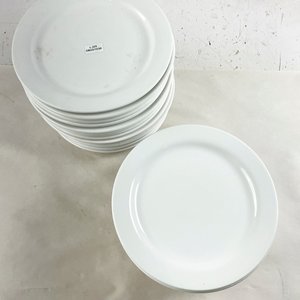 Set de 24 Platos Llanos de Loza Blanca "World China" - imagen 2
