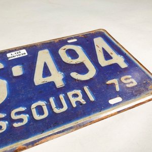 Chapa de Auto USA "AF6-494" de 1979, Missouri - imagen 4