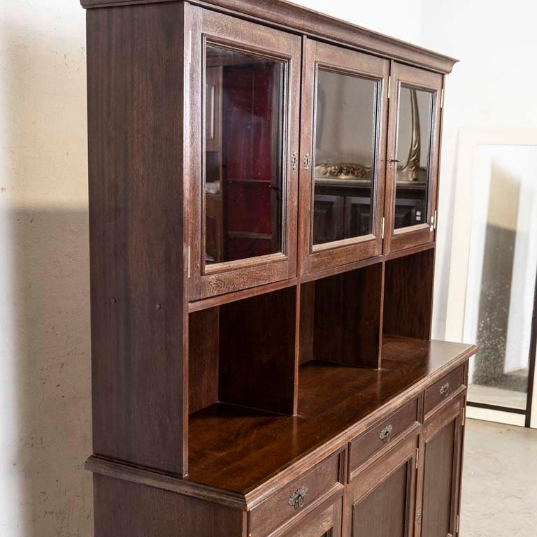 Cristalero modular con puertas de vidrio y estantes - imagen 2